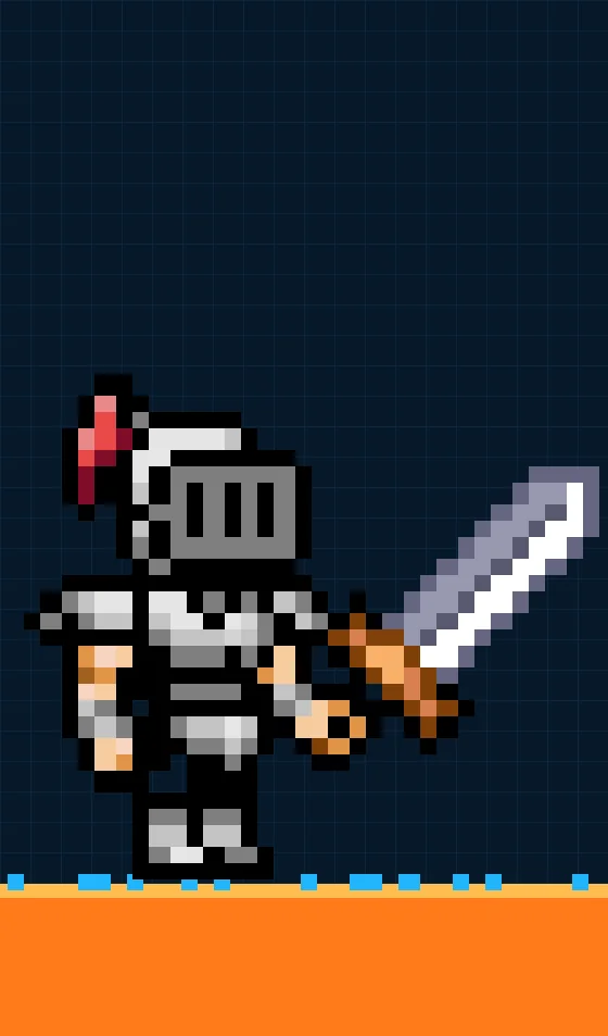 Personaje del prototipo Yomi en pixel art